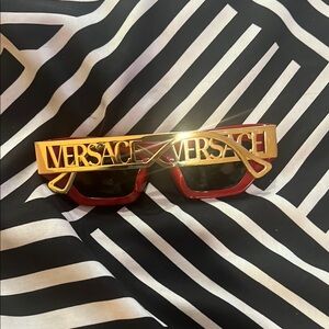 Versace Red and Gold Sunglasses